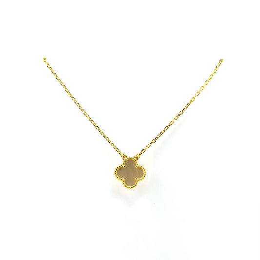 Collar Trebol (madre de perla) en Plata