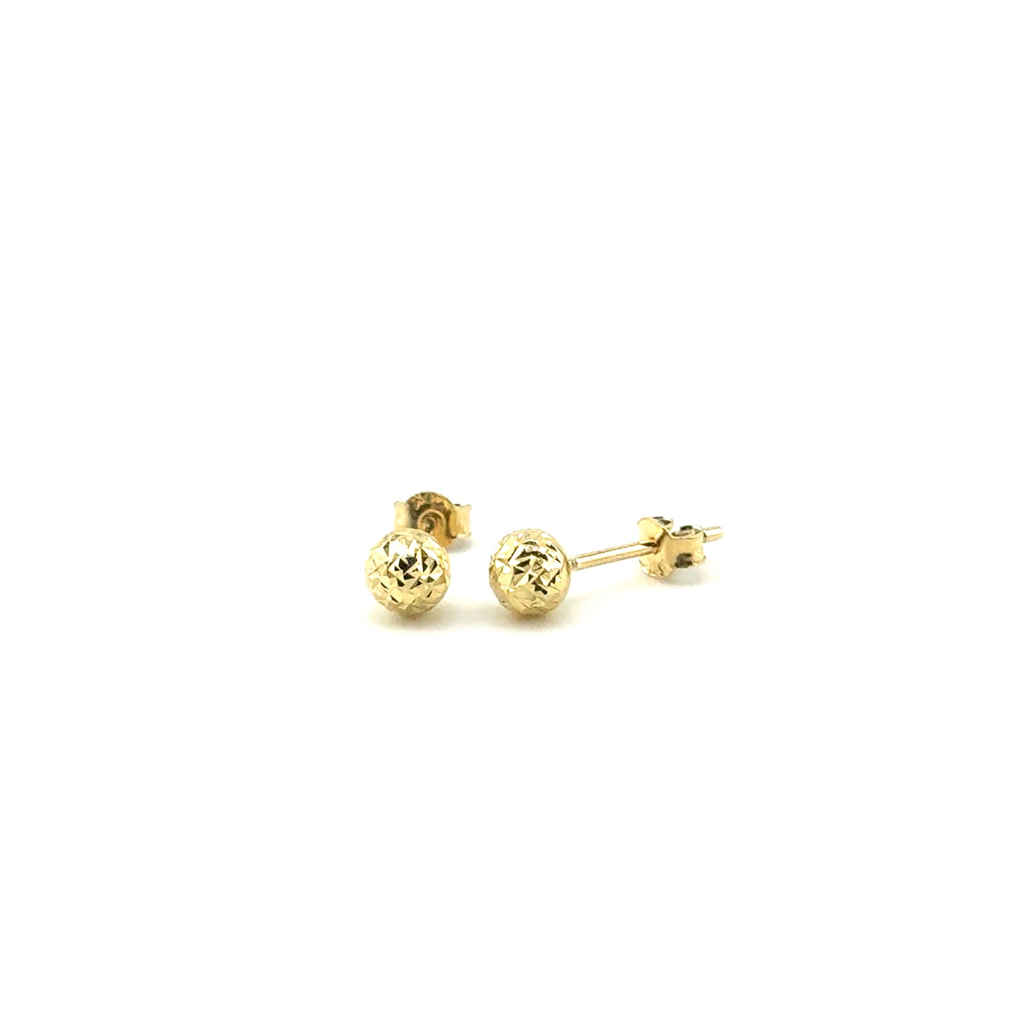 Aretes Bolitas 4mm (diamantados) en Oro