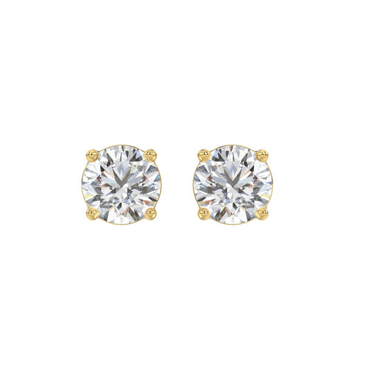 Aretes de Diamante Laboratorio en Oro 14K (3.06ct)