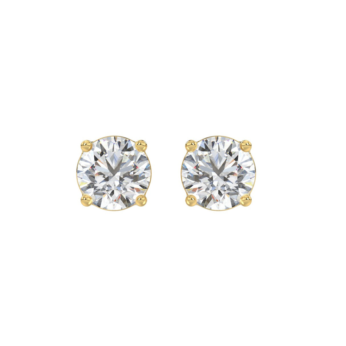 Aretes de Diamante Laboratorio en Oro 14K (2.03ct)