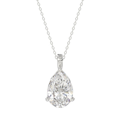 Collar de Diamantes Laboratorio (Gota) en Oro 14K