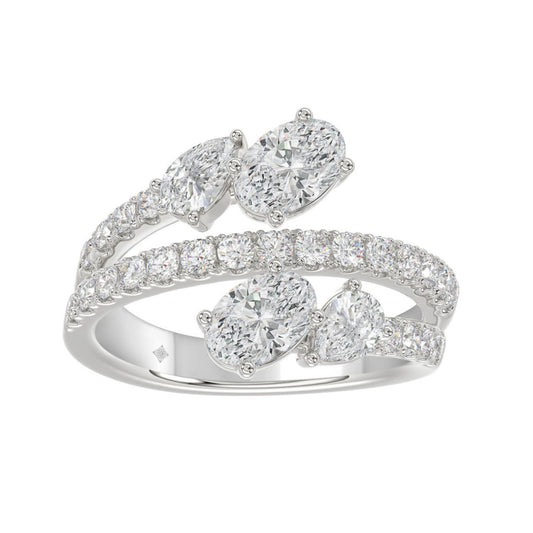Anillo de Diamantes Laboratorio en Oro 14K