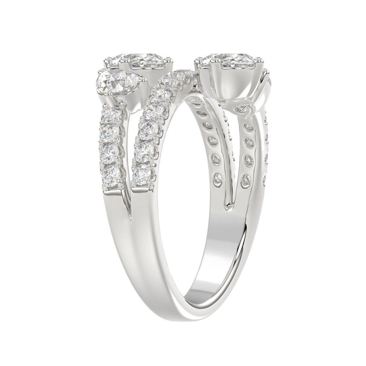 Anillo de Diamantes Laboratorio en Oro 14K