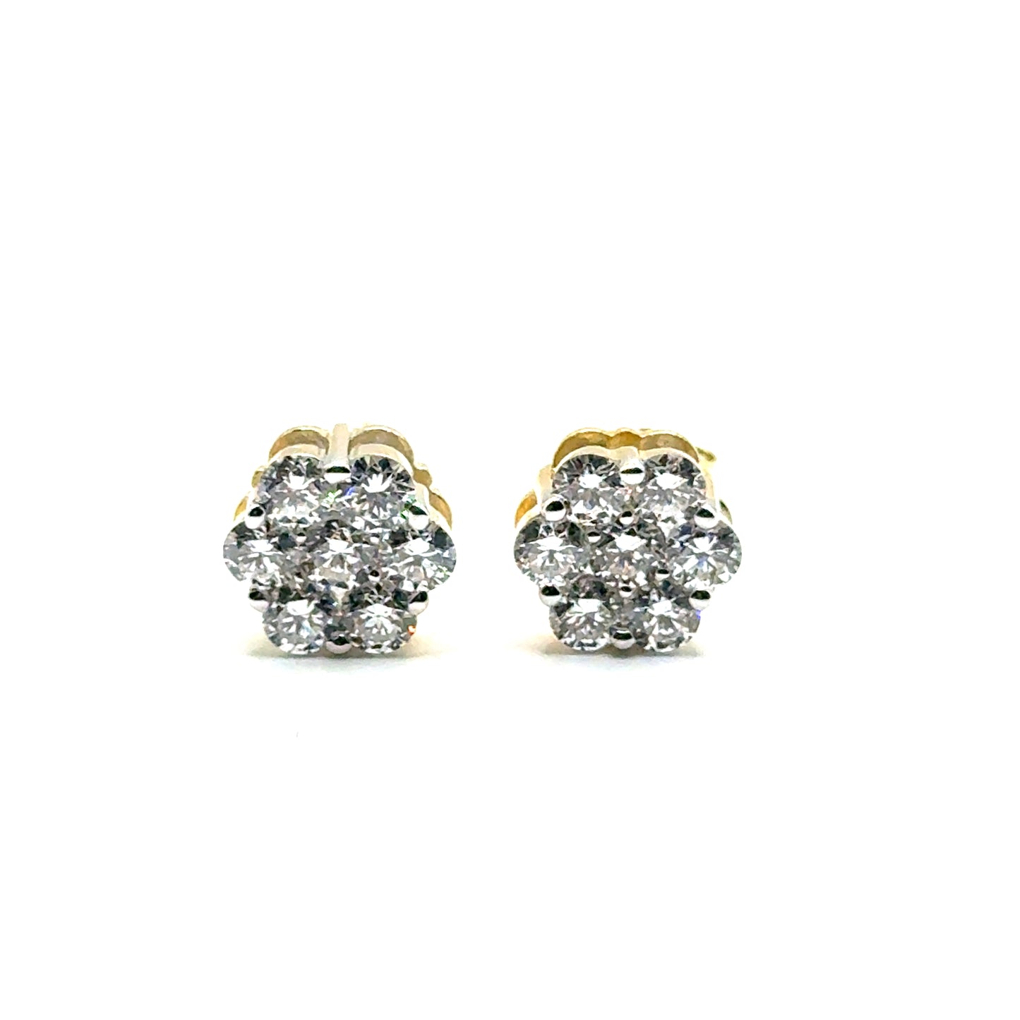 Aretes en Plata con Diamantes Laboratorios