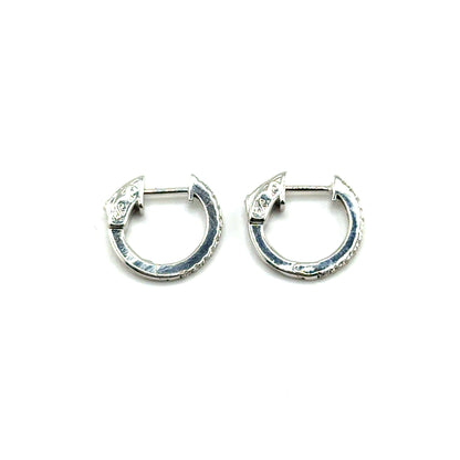 Huggies en Plata con Diamantes Laboratorios