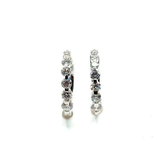 Argollas de Diamante Laboratorio en Oro 10K