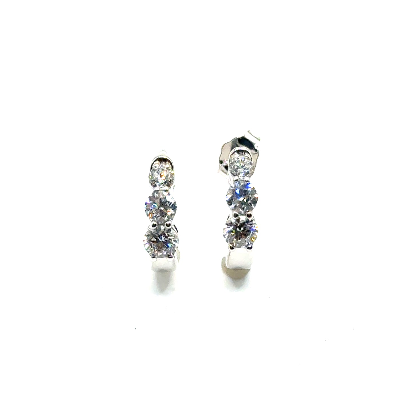 Aretes de Diamantes Laboratorios en Plata 925