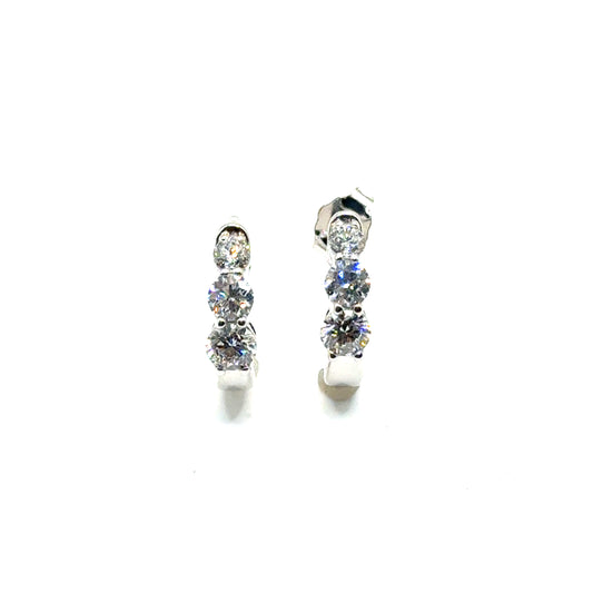Aretes de Diamantes Laboratorios en Plata 925