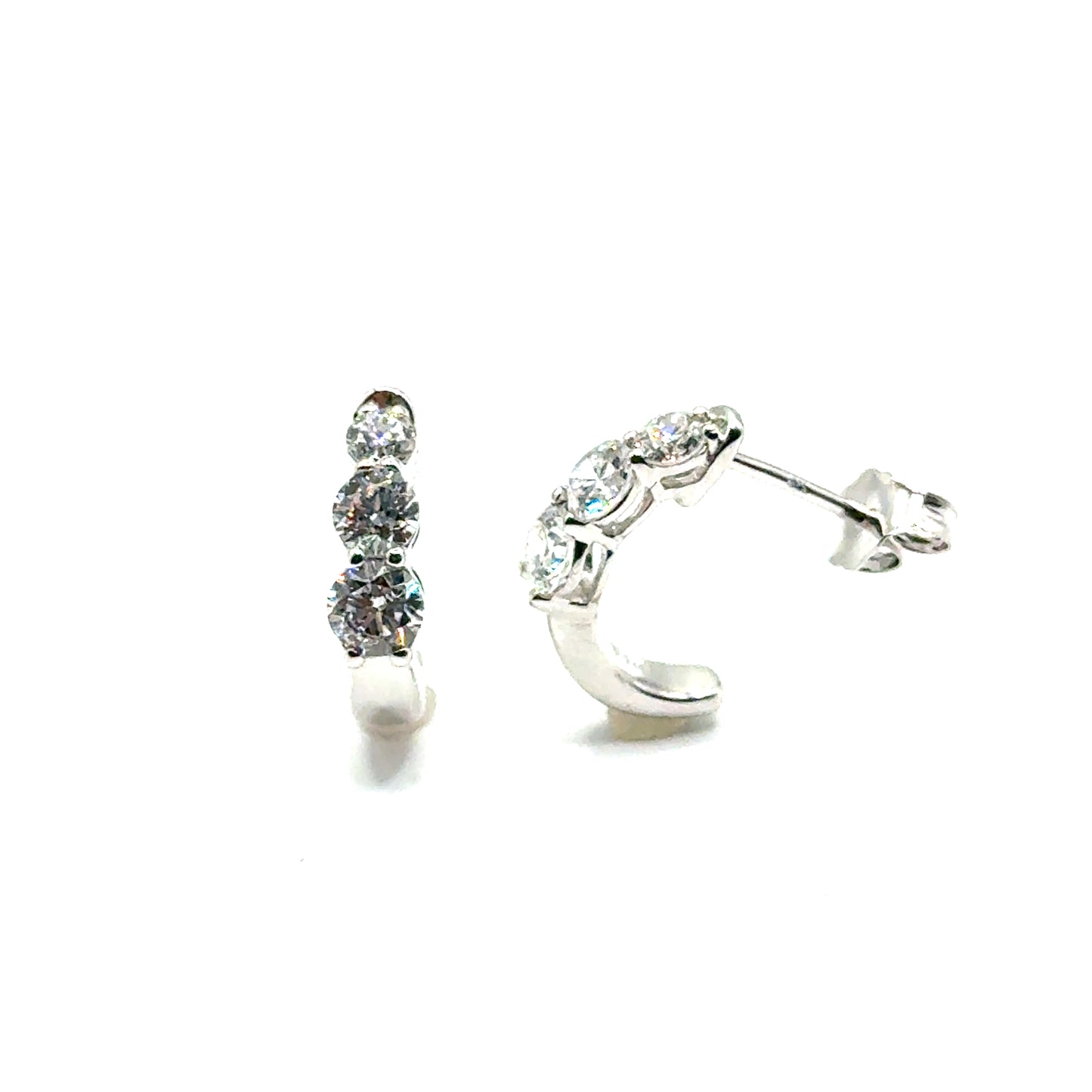 Aretes de Diamantes Laboratorios en Plata 925