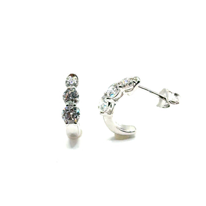 Aretes de Diamantes Laboratorios en Plata 925