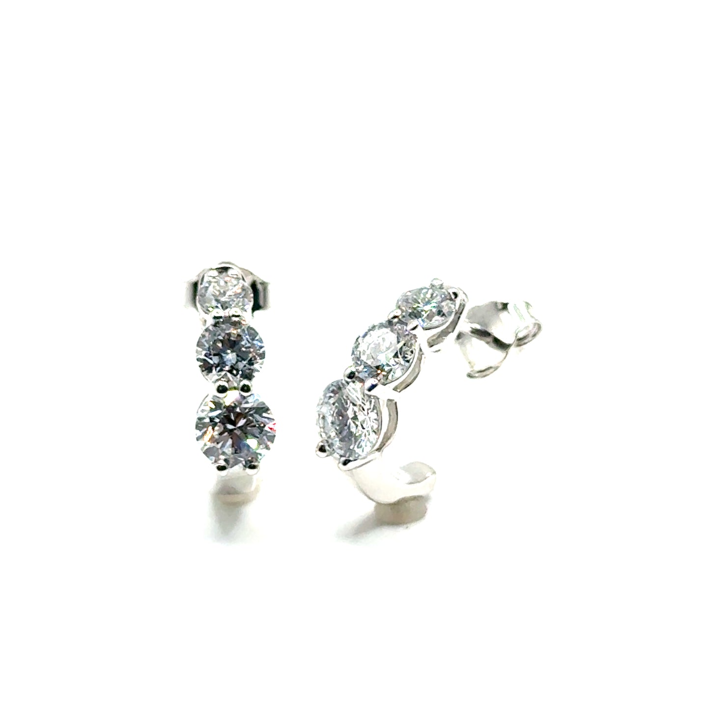 Aretes de Diamantes Laboratorios en Plata 925