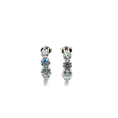 Aretes de Diamantes Laboratorios en Plata 925