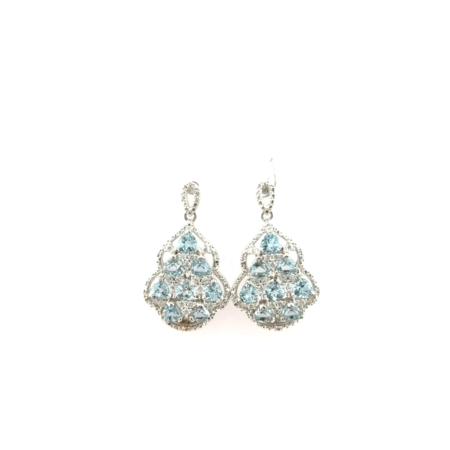 Aretes Aguamarina en Plata