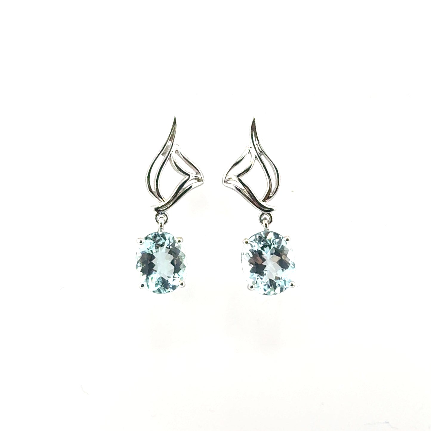 Aretes Aguamarina en Plata