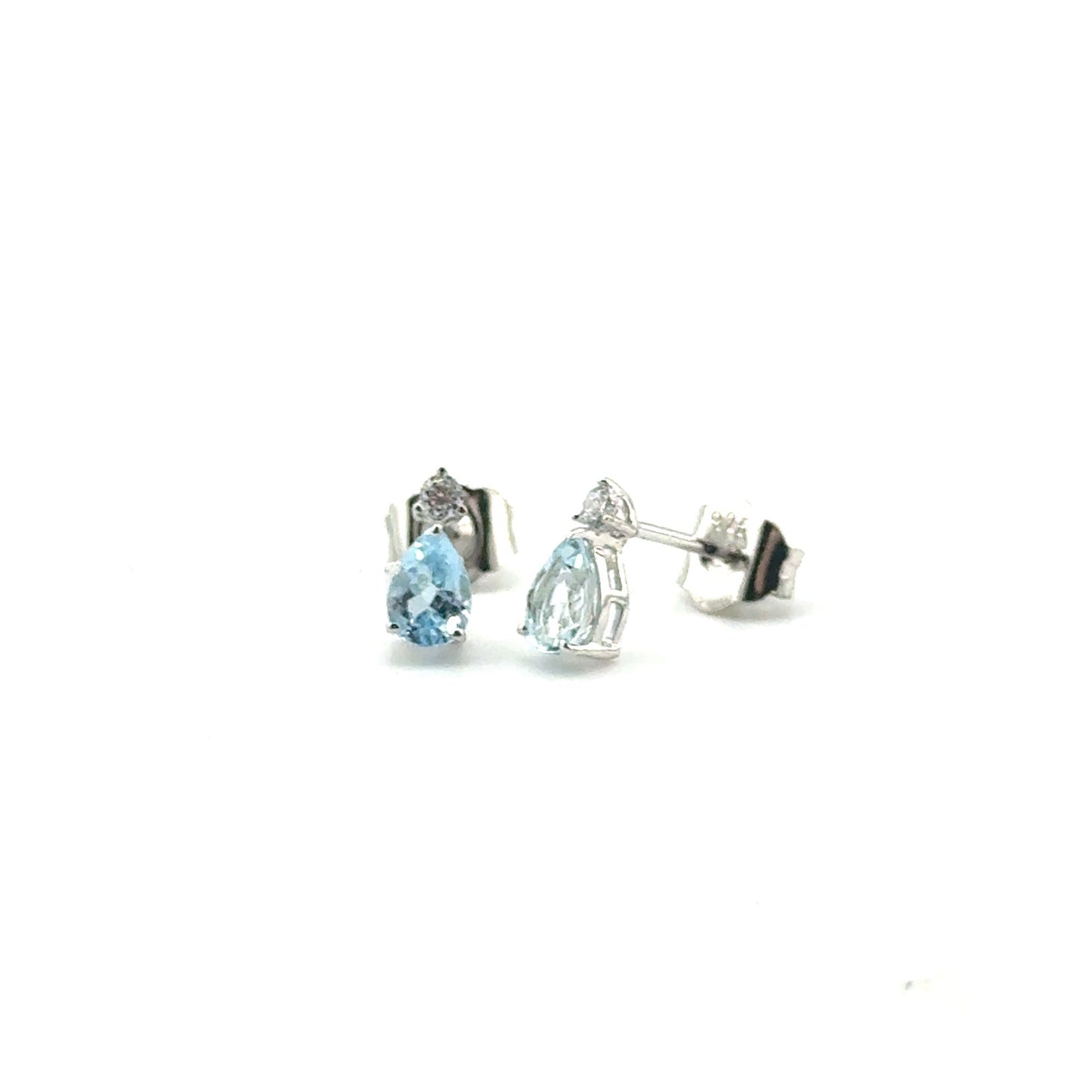 Aretes Aguamarina en Plata