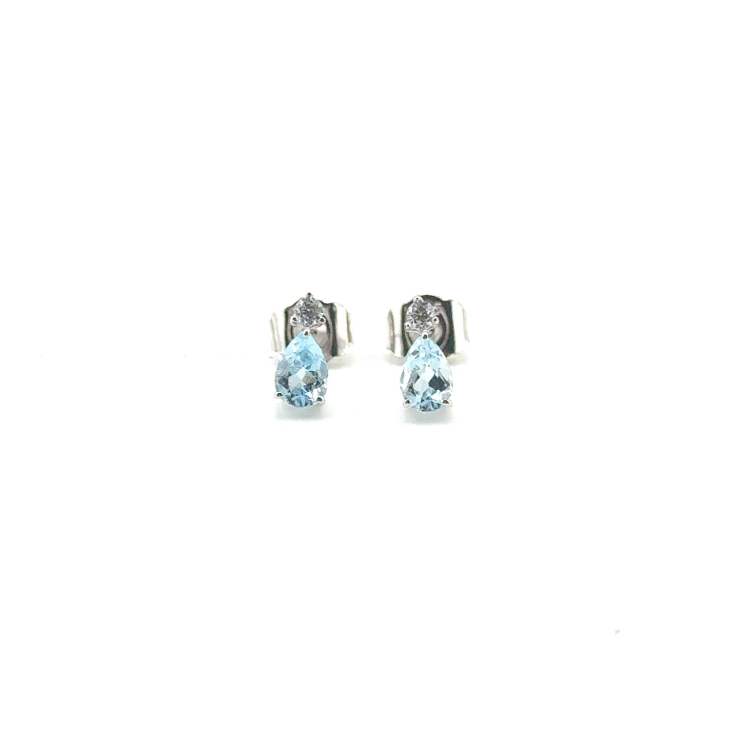 Aretes Aguamarina en Plata