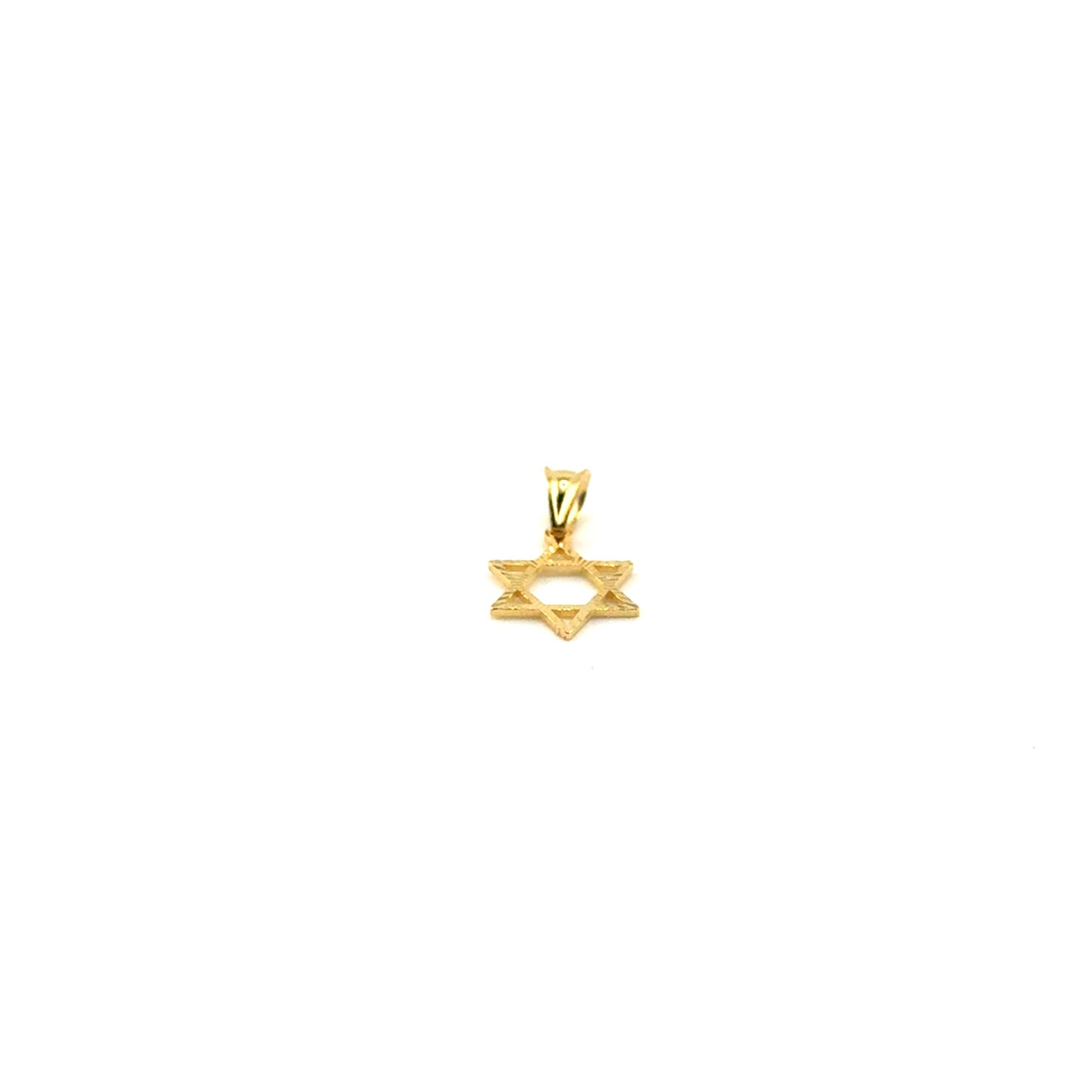 Dije Estrella de David (corte Diamante) en Oro 18K