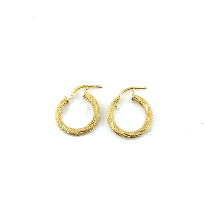 Huggies (corte diamante) Oro 10K