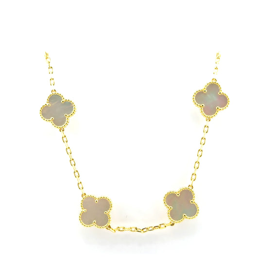 Collar (10 tréboles) en Plata