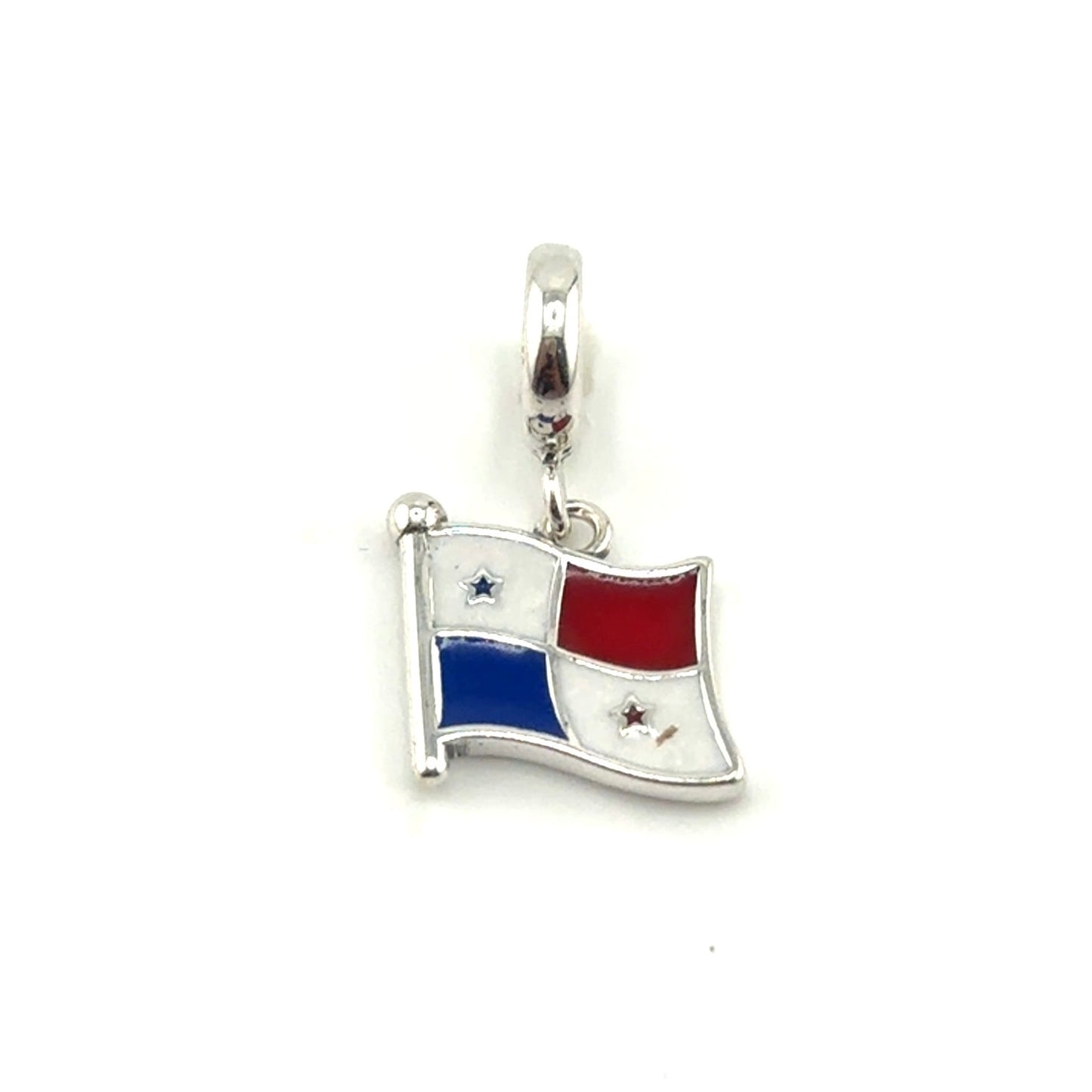 Charm de Panama Corazon Colgante Bandera