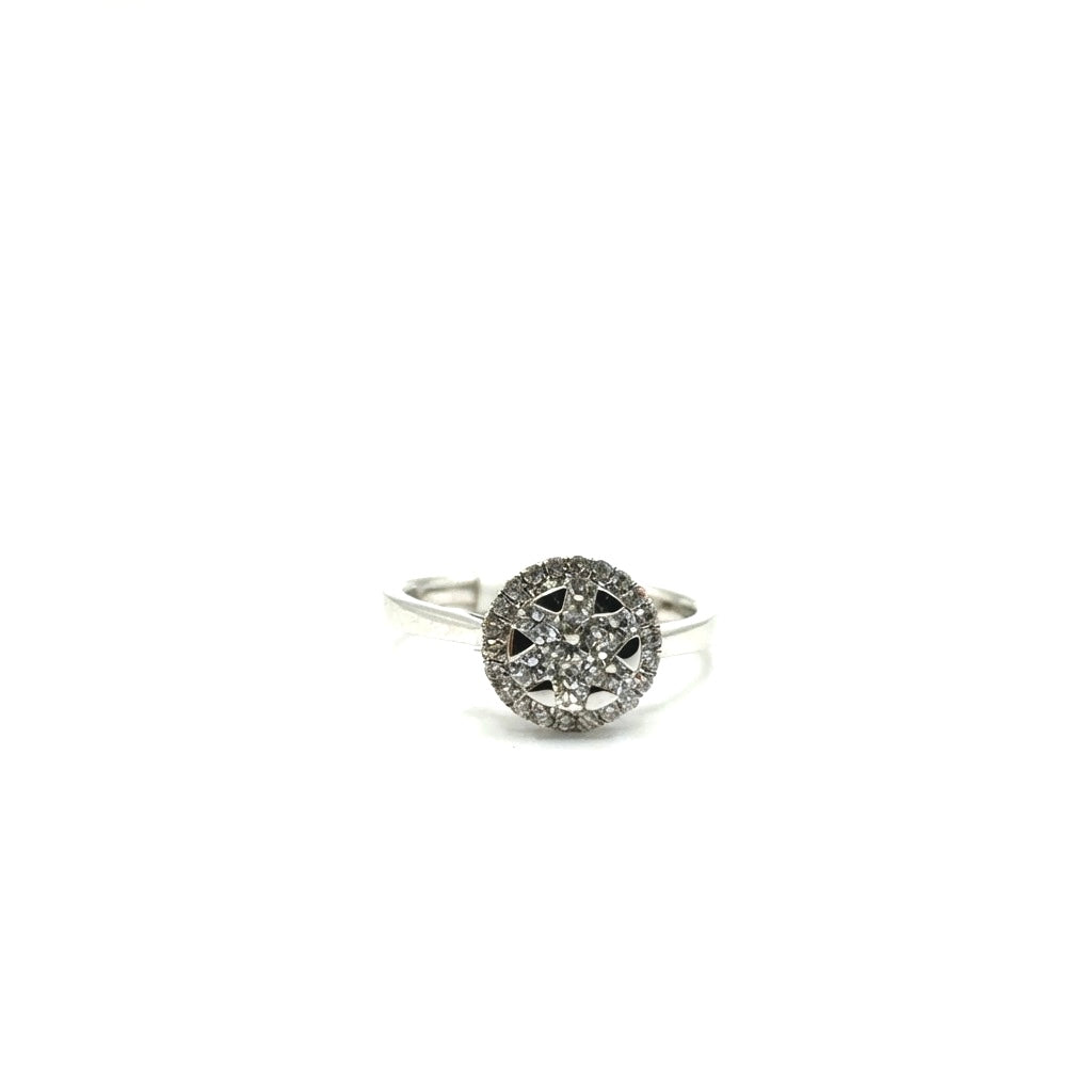 Anillo de Diamantes en Oro Blanco 14K (0.49ct)