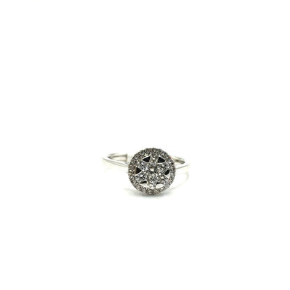 Anillo de Diamantes en Oro Blanco 14K (0.49ct)