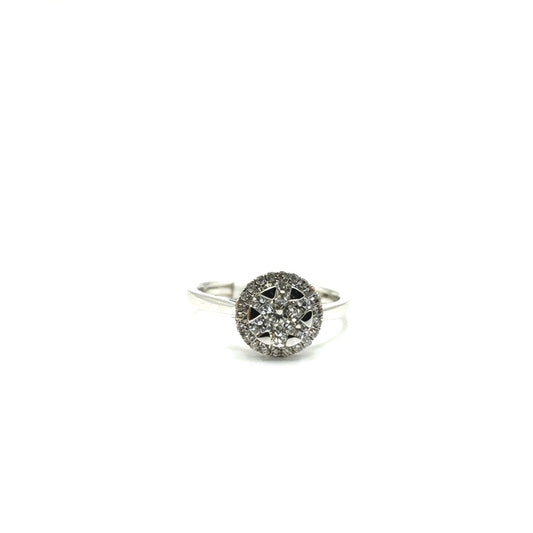 Anillo de Diamantes en Oro Blanco 14K (0.49ct)