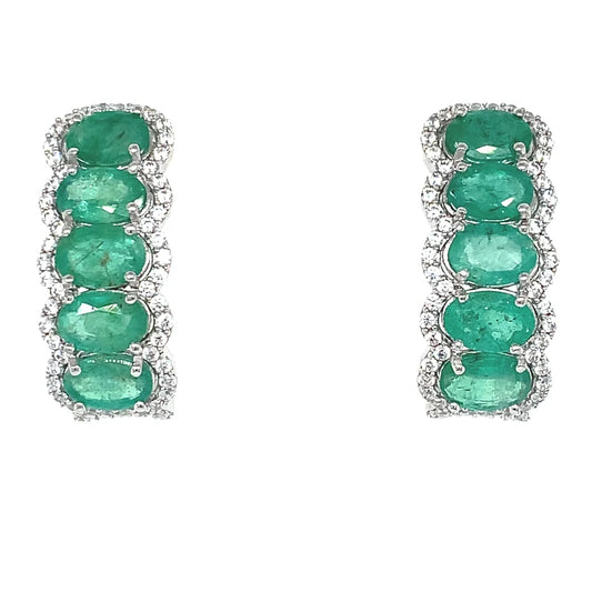 Aretes de Esmeralda en Plata 925 (4.5cts)