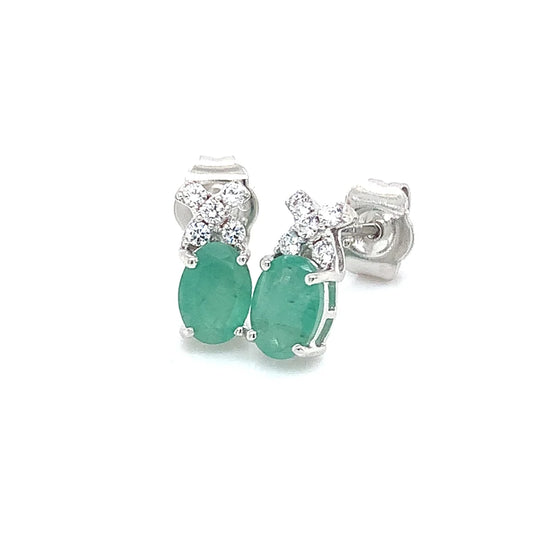 Aretes de Esmeralda en Plata 925 (1.6cts)