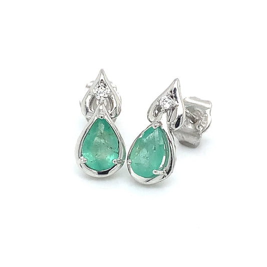 Aretes de Esmeralda en Plata 925 (1.4cts)