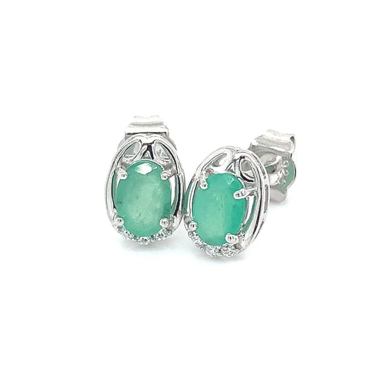 Aretes de Esmeralda en Plata 925 (1.5cts)