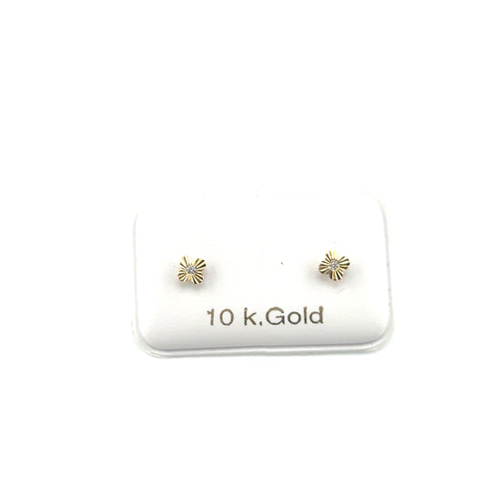 Aretes (trebol) de Bebe en Oro 10K