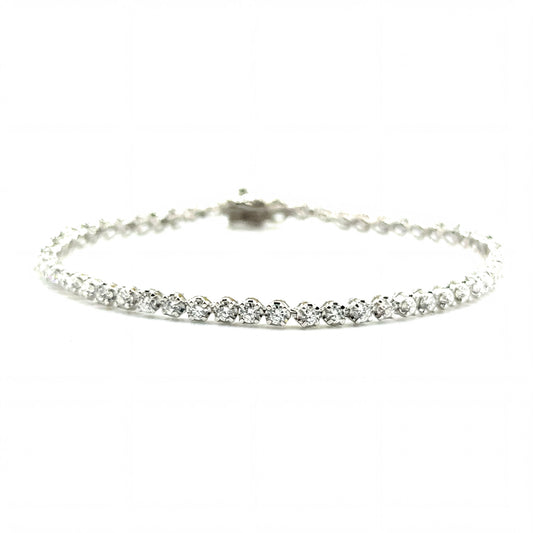 Pulsera Tennis en Plata con Diamantes Laboratorio