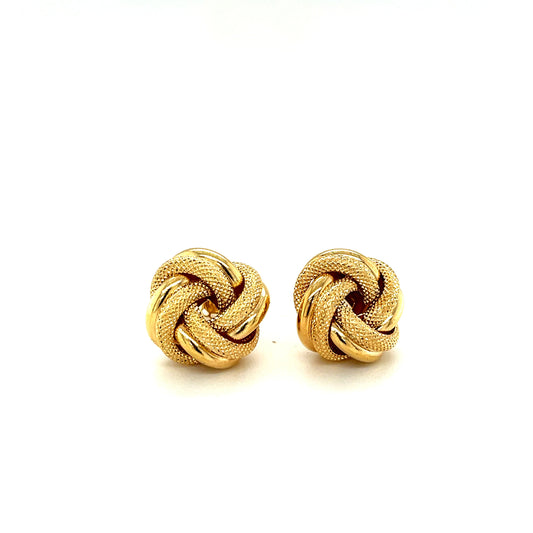 Aretes Nudos (8mm) en Oro 10K