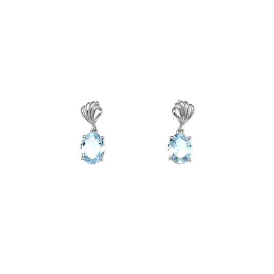 Aretes de Aguamarina en Plata 925 (3.2cts)