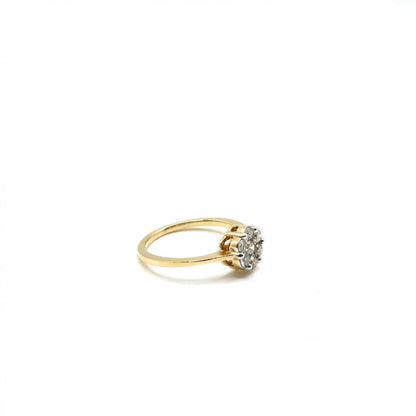 Anillo de Diamantes en Oro 14K