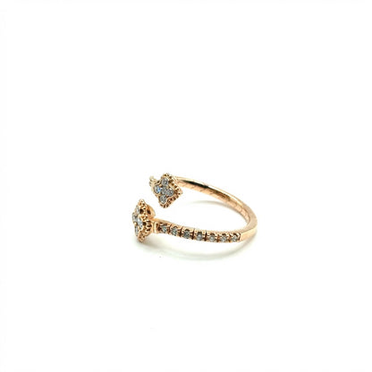 Anillo Flexible (trebol) en oro Rosado 14K