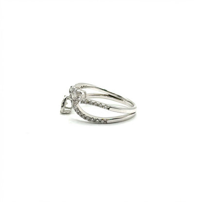 Anillo de Diamantes en Oro Blanco 14K (0.55ct)