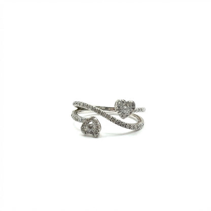 Anillo de Diamantes en Oro Blanco 14K (0.55ct)