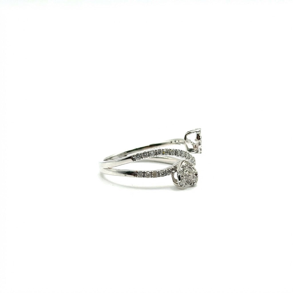 Anillo de Diamantes en Oro Blanco 14K (0.55ct)