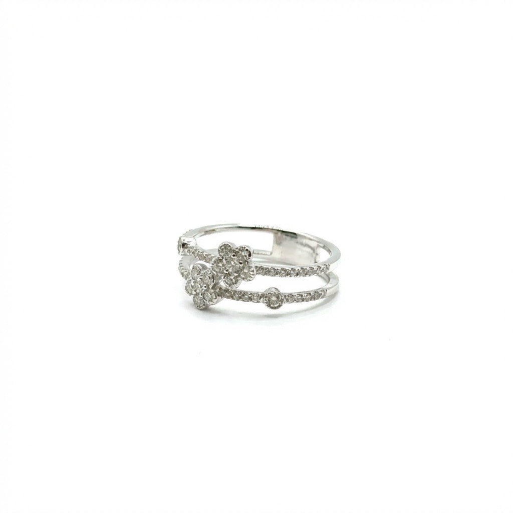 Anillo de Diamantes en Oro Blanco 14K (0.50ct)