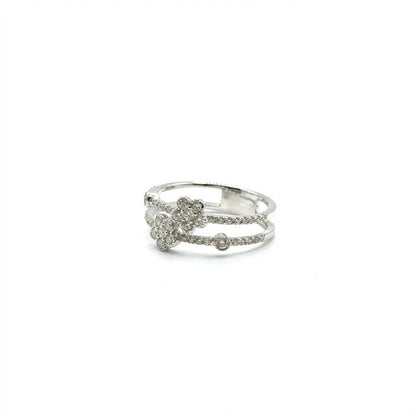 Anillo de Diamantes en Oro Blanco 14K (0.50ct)
