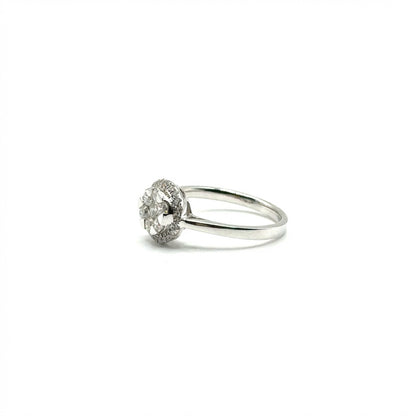 Anillo de Diamantes en Oro Blanco 14K (0.49ct)