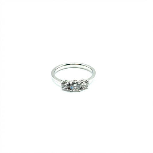 Anillo de Diamantes en Oro Blanco 14K (0.84ct)