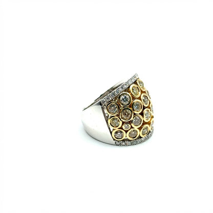 Anillo de Diamantes (amarillos) en Oro 14K