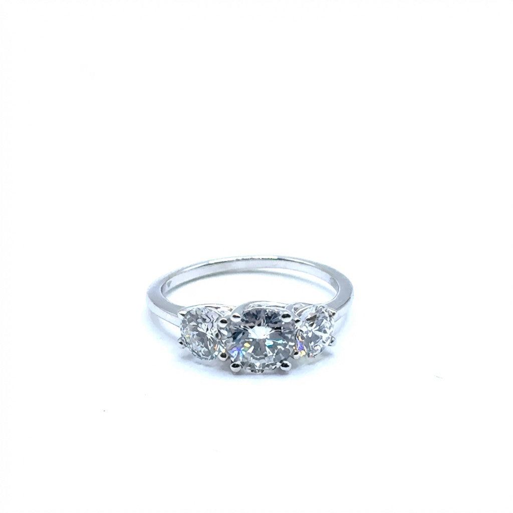 Anillo de Diamante de Laboratorio en Plata 925