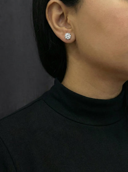 Aretes de Diamante Laboratorio (1.00cts) en Oro 10K
