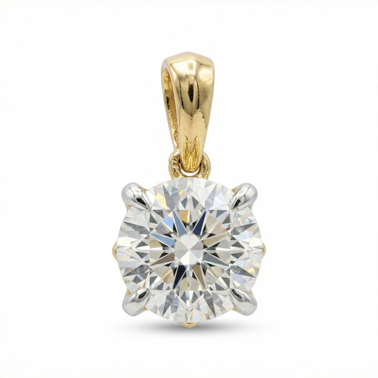 Dije de Diamante Laboratorio (2.00cts) en Oro 14K