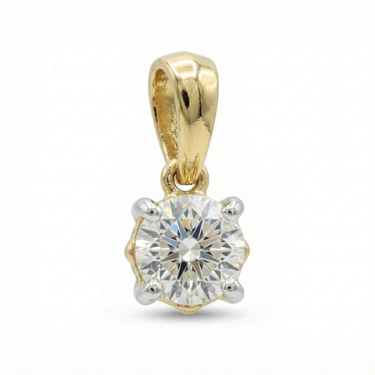 Dije de Diamante Laboratorio (1.00ct) en Oro 10K
