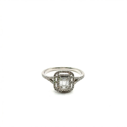 Anillo de diamantes en Oro 14K